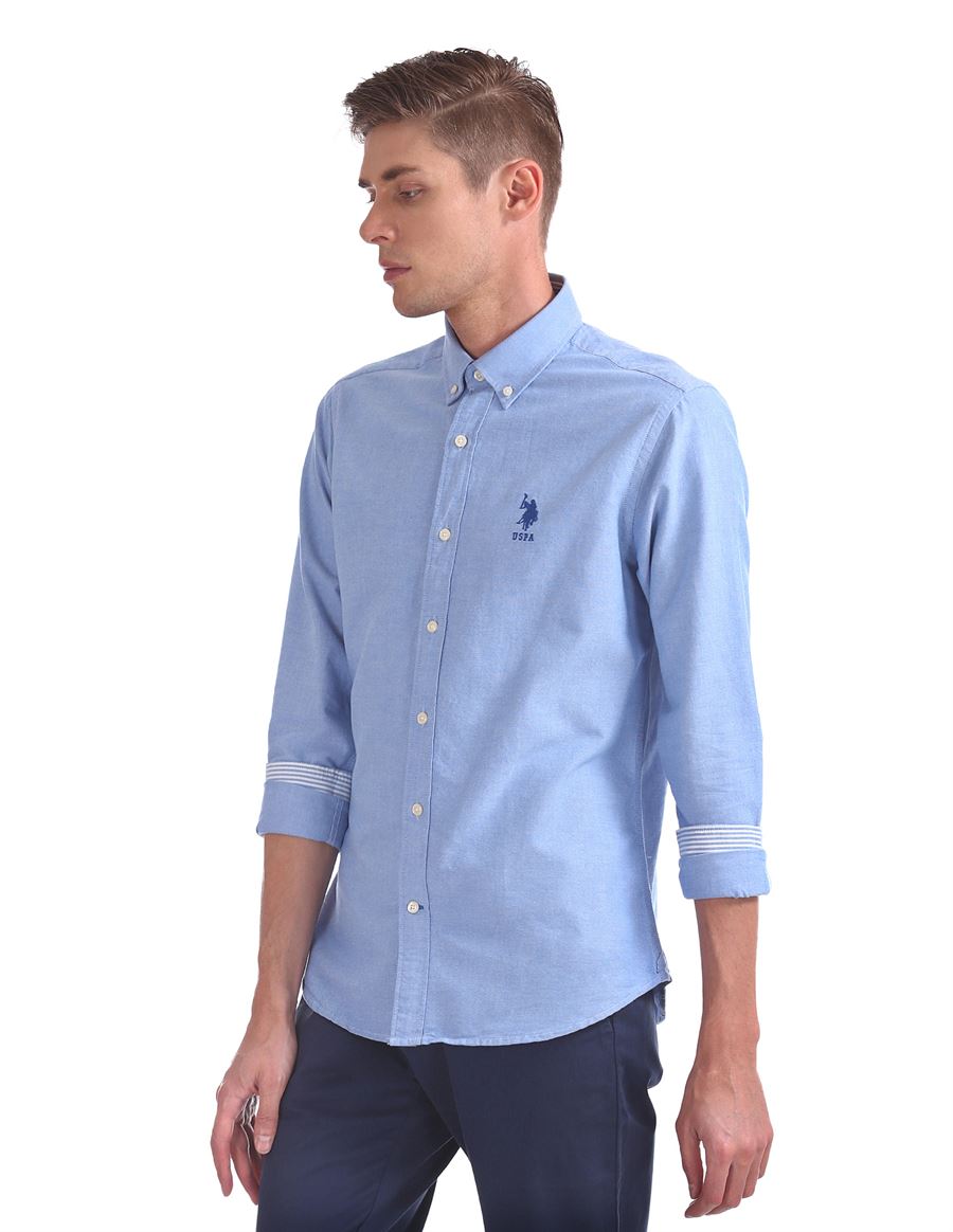 U.S. Polo Assn. Men Casual Wear Solid Shirt